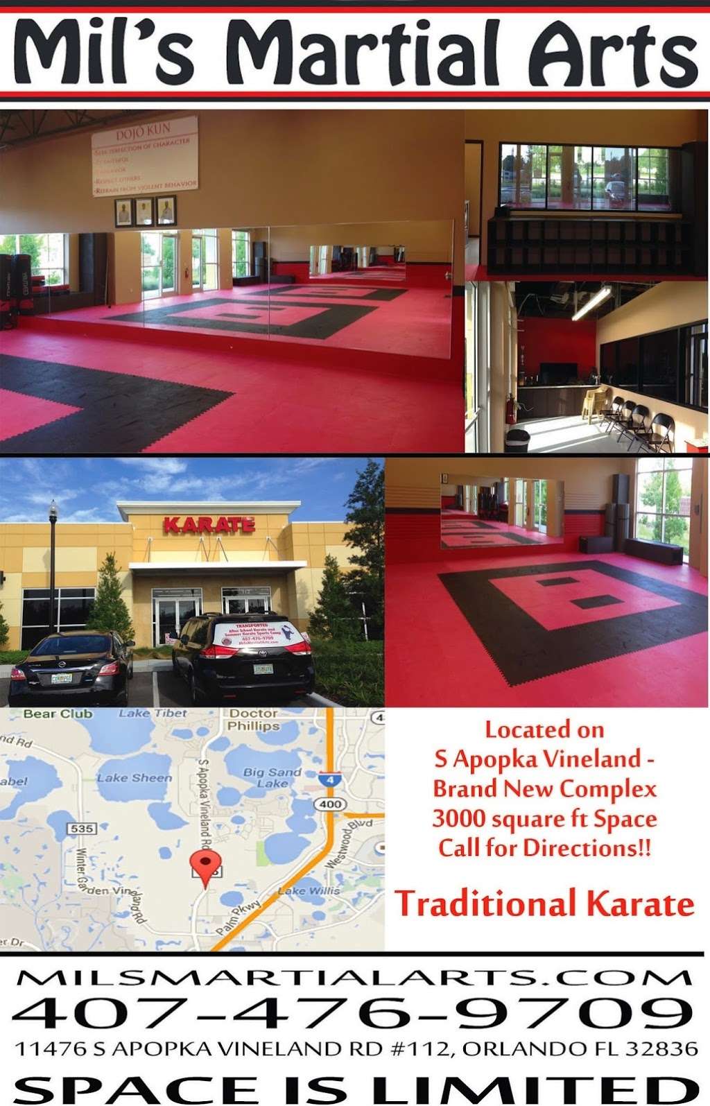 Mils Martial Arts | 11476 South Apopka Vineland Road #112, Orlando, FL 32836 | Phone: (407) 476-9709