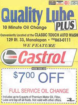 Quality Lube Plus | 129 NJ-33, Manalapan Township, NJ 07726, USA | Phone: (732) 333-8272