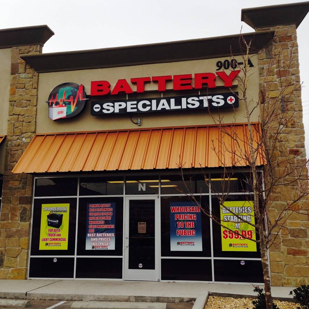 Battery Specialists | 900 Talbot Ave N, Canutillo, TX 79835, USA | Phone: (915) 274-7531