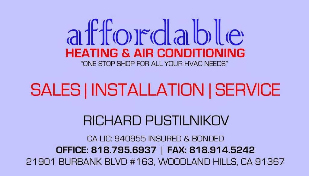 Affordable Heating and Air Conditioning | 11630 Brindisi Way, Rancho Cucamonga, CA 91701, USA | Phone: (909) 248-4822