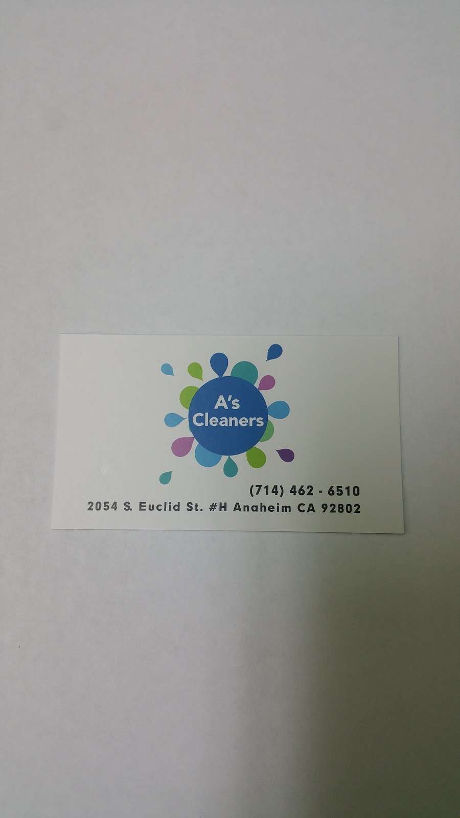 As Cleaners | 2054 S Euclid St # H, Anaheim, CA 92802 | Phone: (714) 462-6510