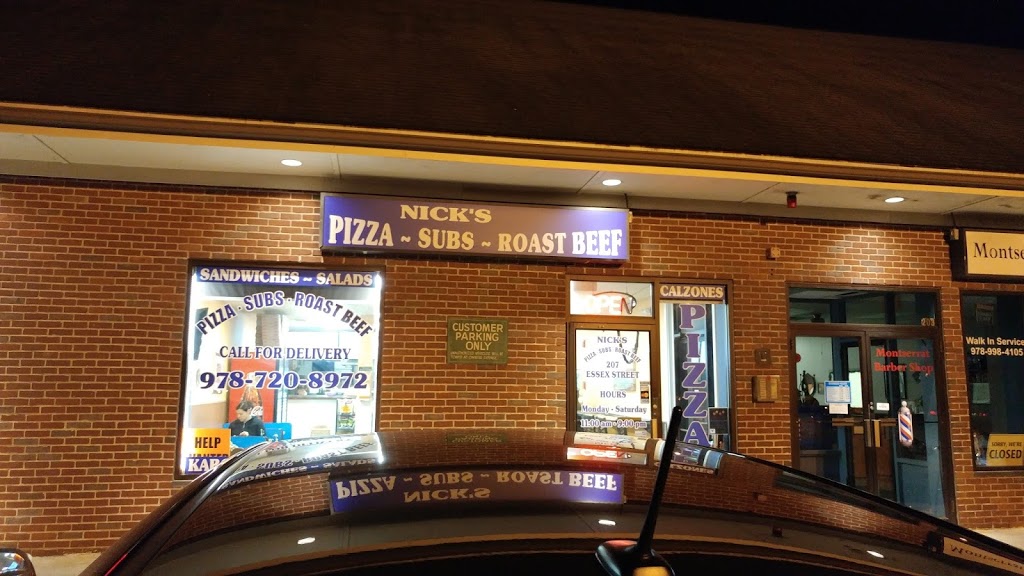 Nick’s Pizza, Subs & Roast Beef | 207 Essex St, Beverly, MA 01915, USA | Phone: (978) 720-8972