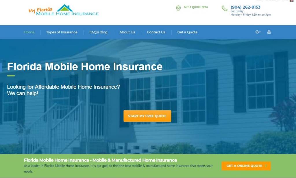 My Florida Mobile Home Insurance | 12058 San Jose Blvd #303, Jacksonville, FL 32223, USA | Phone: (904) 262-8153