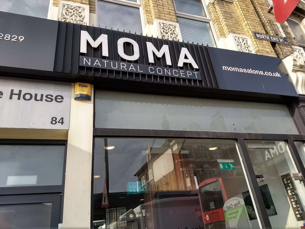 Moma Salons | 84 North End Rd, Hammersmith, London W14 9ES, UK | Phone: 020 7602 2829