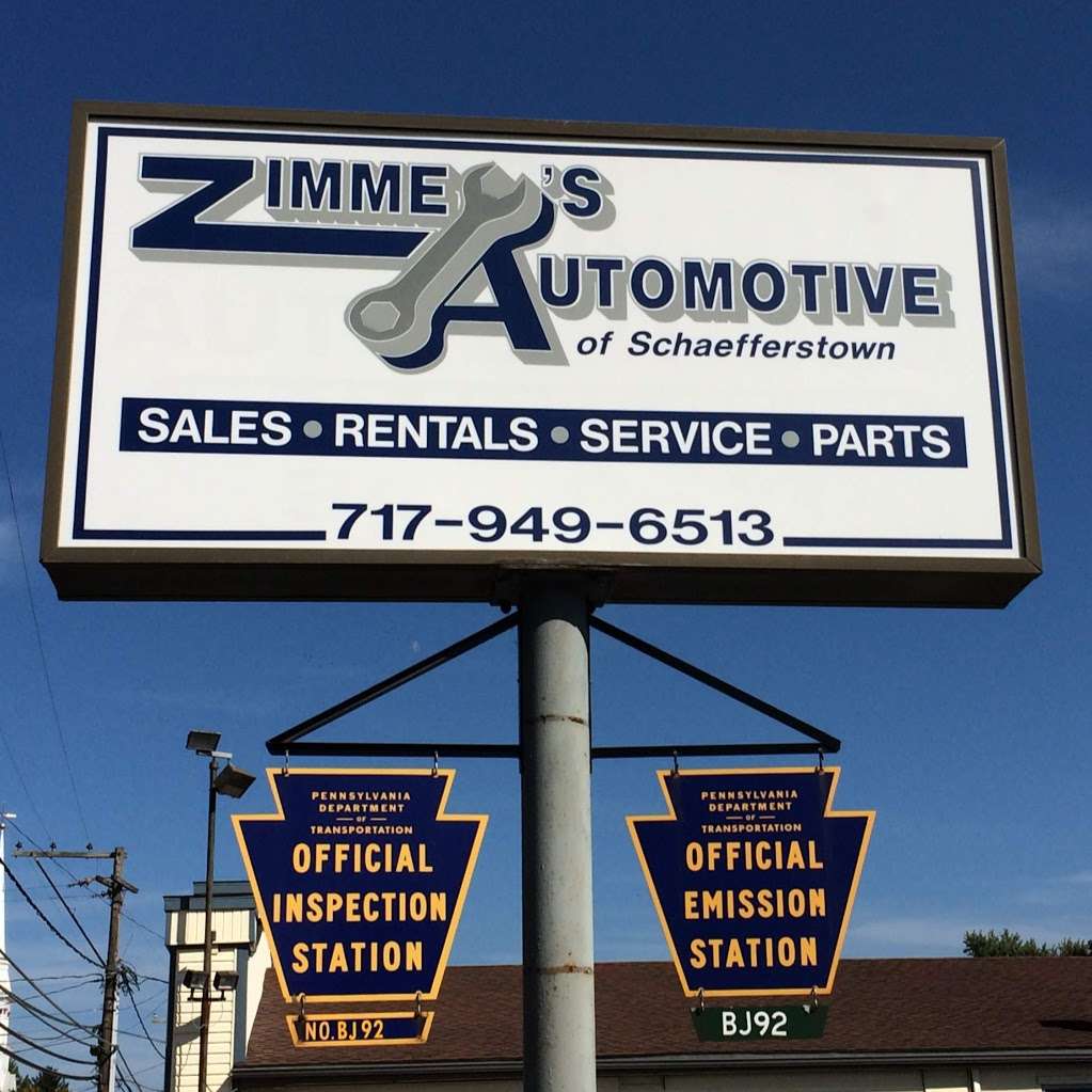 Zimmeys Automotive of Schaefferstown | 1241 Heidelberg Ave, Schaefferstown, PA 17088, USA | Phone: (717) 949-6513