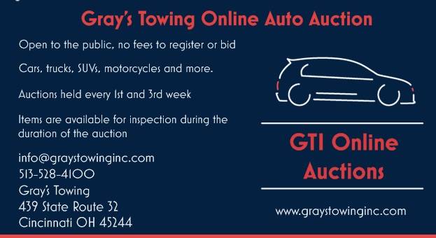 Grays Online Auto Auctions | 439 Old State Rte 74, Cincinnati, OH 45244 | Phone: (513) 601-8988