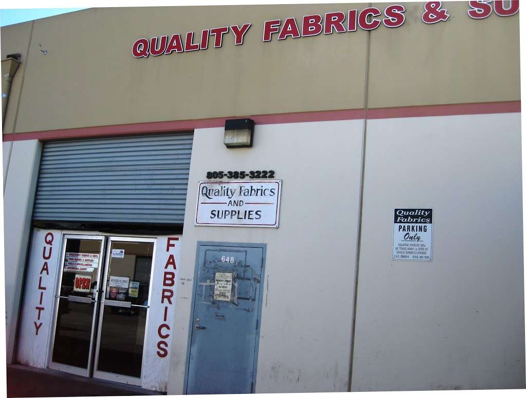 Quality Fabrics & Supply | 648 Pacific Ave, Oxnard, CA 93030, USA | Phone: (805) 385-3222