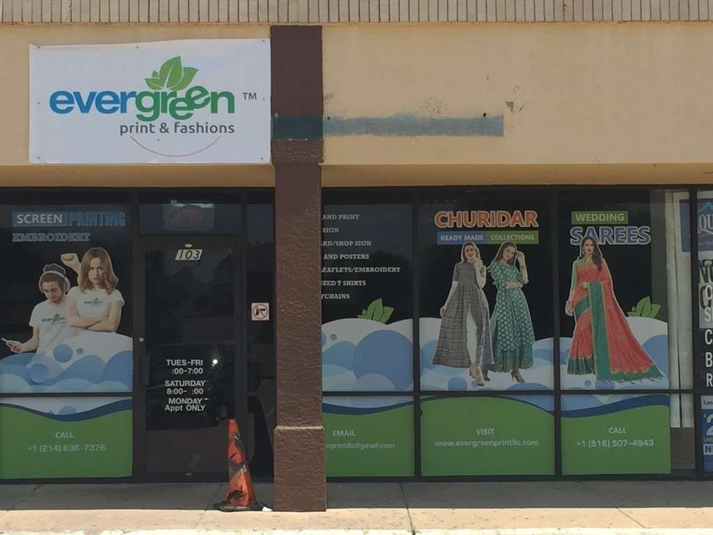 evergreen print & fashion , | 1546 Rowlett Rd Suite #103, Garland, TX 75043, USA | Phone: (469) 814-0347