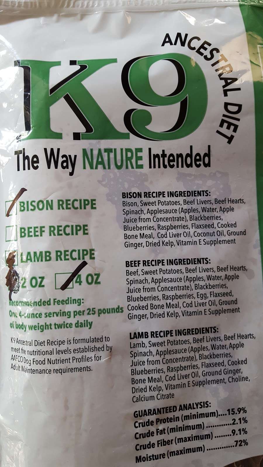 K9 Ancestral Diet Raw Dog Food | 12005 N Antelope Trail, Parker, CO 80138 | Phone: (303) 748-1189