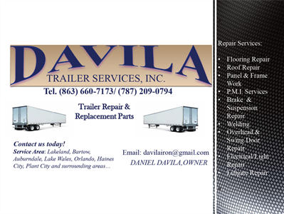 Davila Trailer Services, Inc. | 3635 US-92 E, Lakeland, FL 33801, USA | Phone: (863) 660-7173