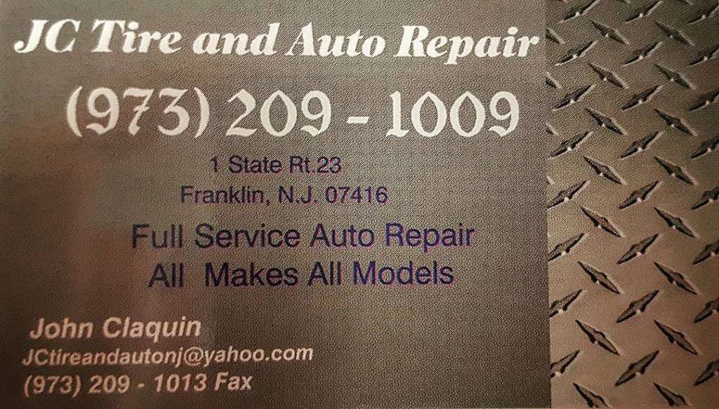 JC Tire and Auto Repair | 1 NJ-23, Franklin, NJ 07416, USA | Phone: (973) 209-1009