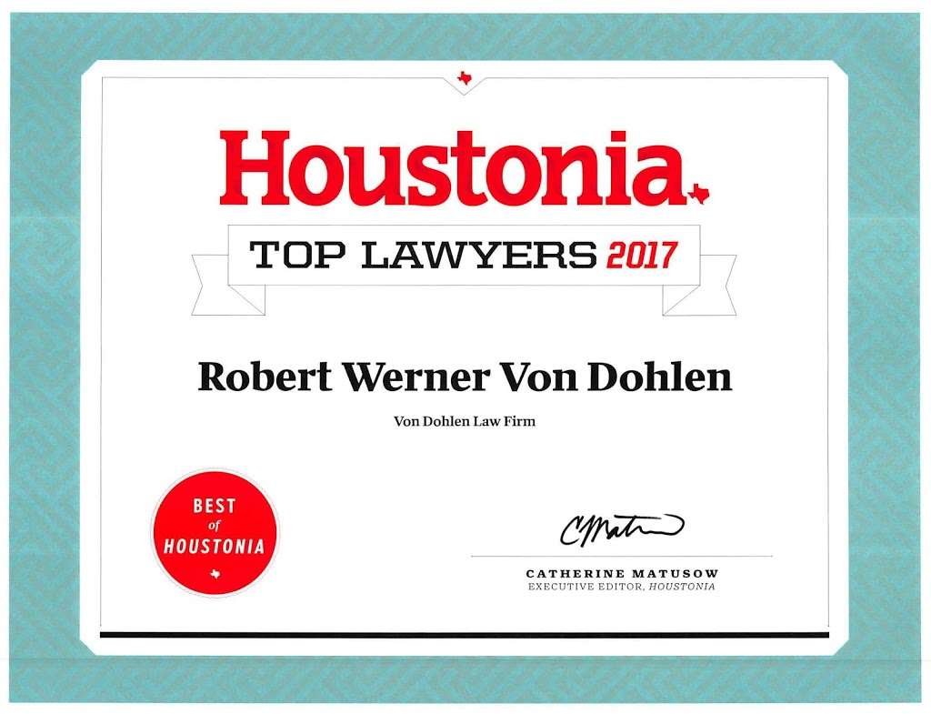 Von Dohlen Law Firm | 112 W 4th St, Houston, TX 77007, USA | Phone: (713) 443-6730