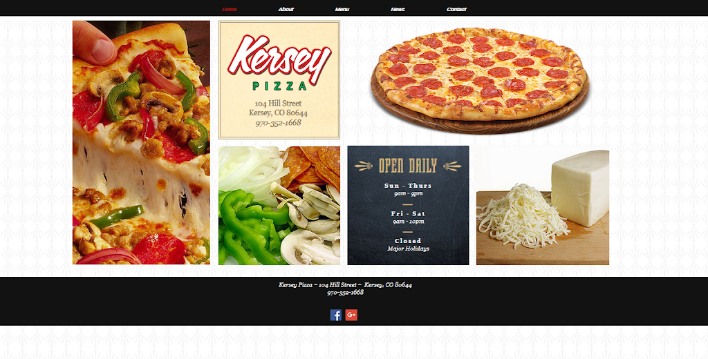 Kersey Pizza | 104 Hill St, Kersey, CO 80644, USA | Phone: (970) 352-1668