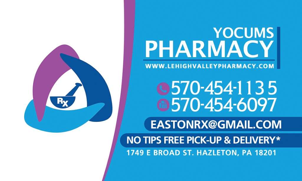 Yocums Pharmacy | 1749 E Broad St, Hazleton, PA 18201, USA | Phone: (570) 454-1135