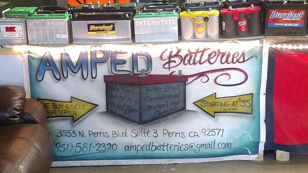 Amped Batteries | 3553A N Perris Blvd, Perris, CA 92571, USA | Phone: (951) 581-2320