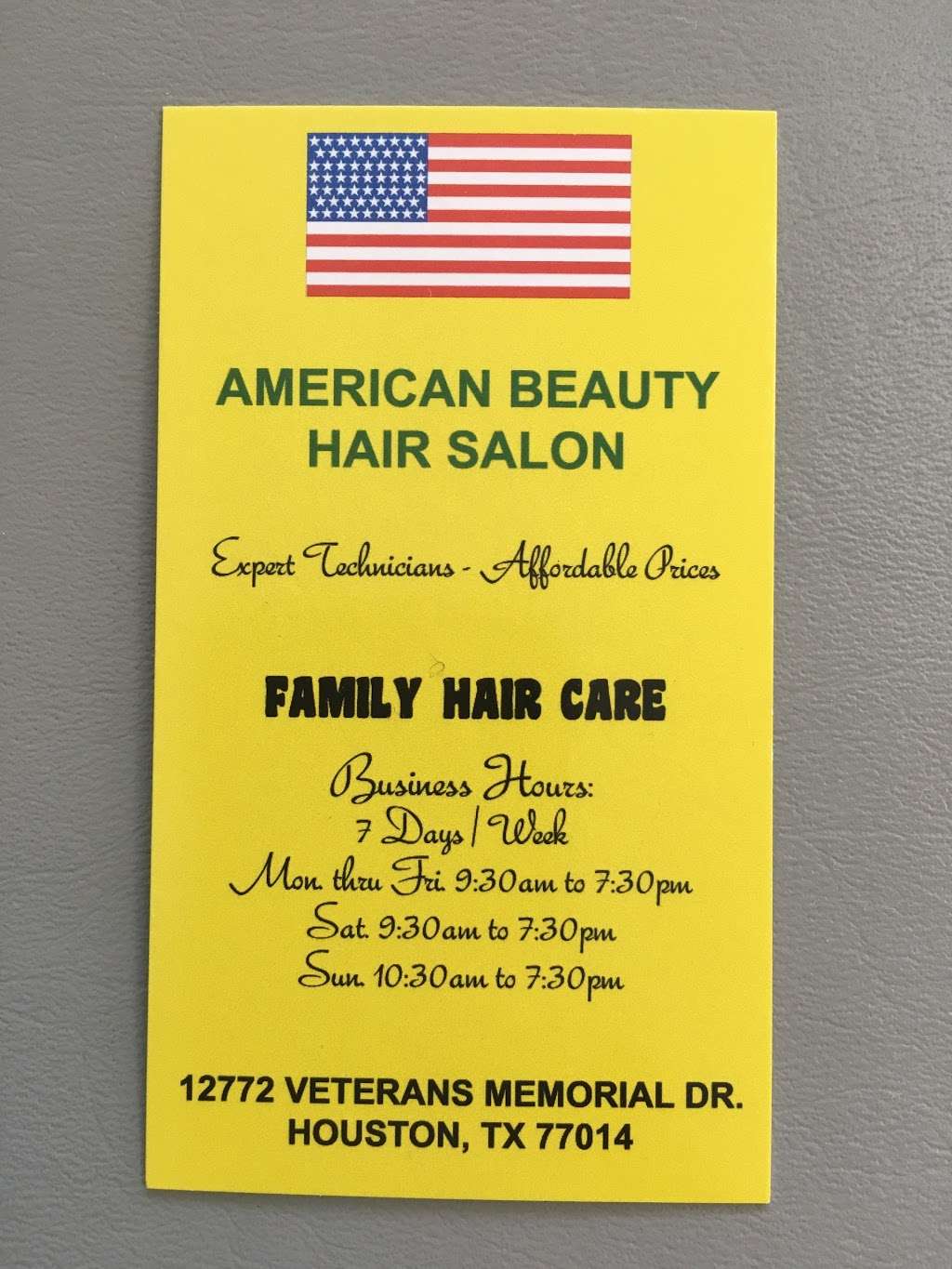 American Beauty Hair Salon | 12772 Veterans Memorial Dr, Houston, TX 77014, USA | Phone: (936) 499-0724