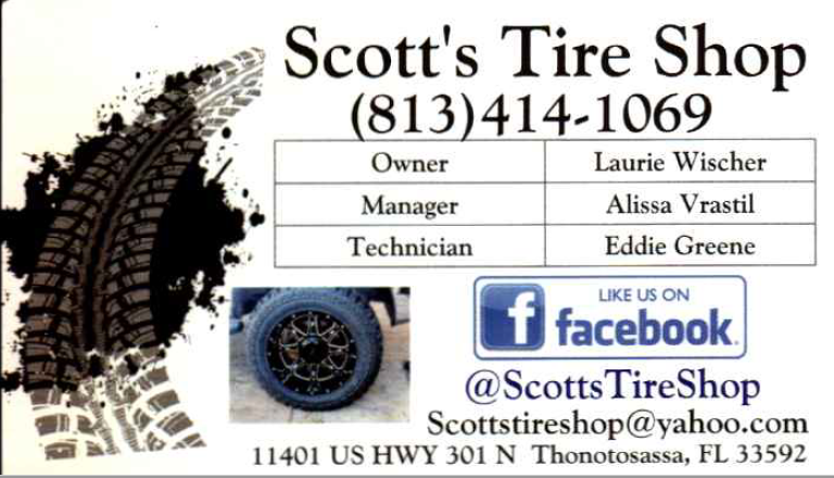 Scotts Tire Shop | 11401 US-301, Thonotosassa, FL 33592, USA | Phone: (813) 414-1069
