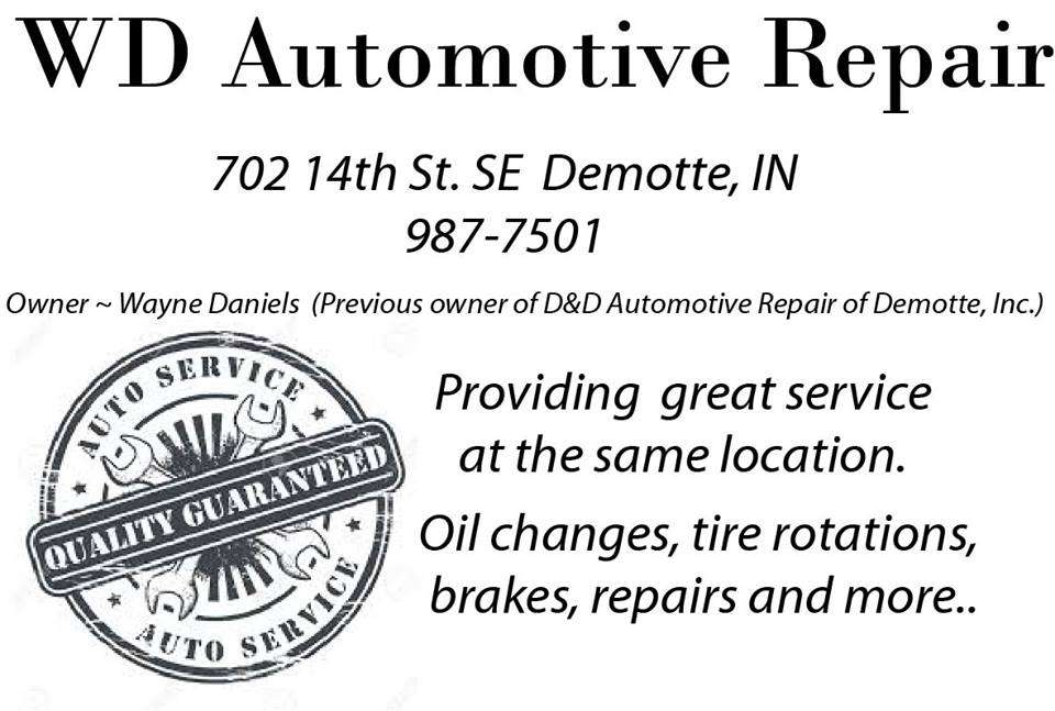 WD Automotive Repair, Inc. | 702 14th St, De Motte, IN 46310, USA | Phone: (219) 987-7501