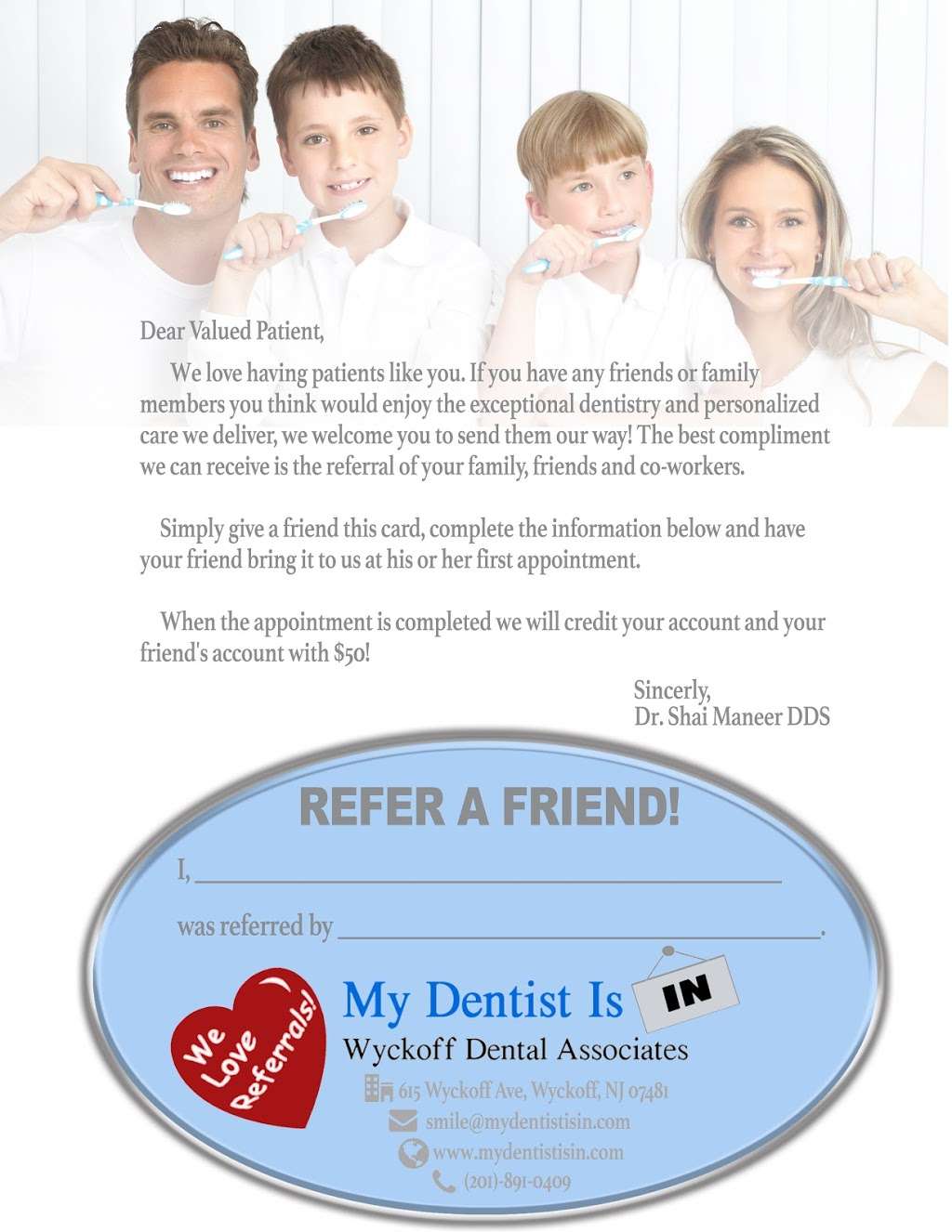 MY DENTIST IS IN - Wyckoff Dental Associates | 615 Wyckoff Ave, Dental Suite, Wyckoff, NJ 07481, USA | Phone: (201) 891-0409