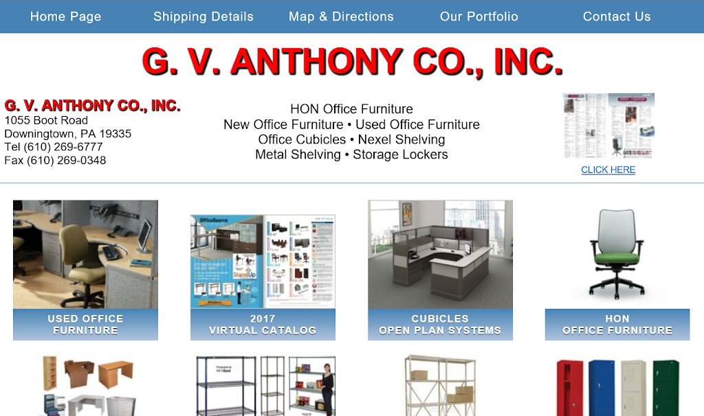 G V Anthony Co Inc | 1055 Boot Rd, Downingtown, PA 19335, USA | Phone: (610) 269-6777