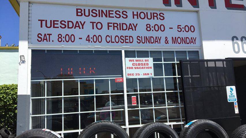 International Tires & Brakes | 6662 International Blvd, Oakland, CA 94621, USA | Phone: (510) 568-9000