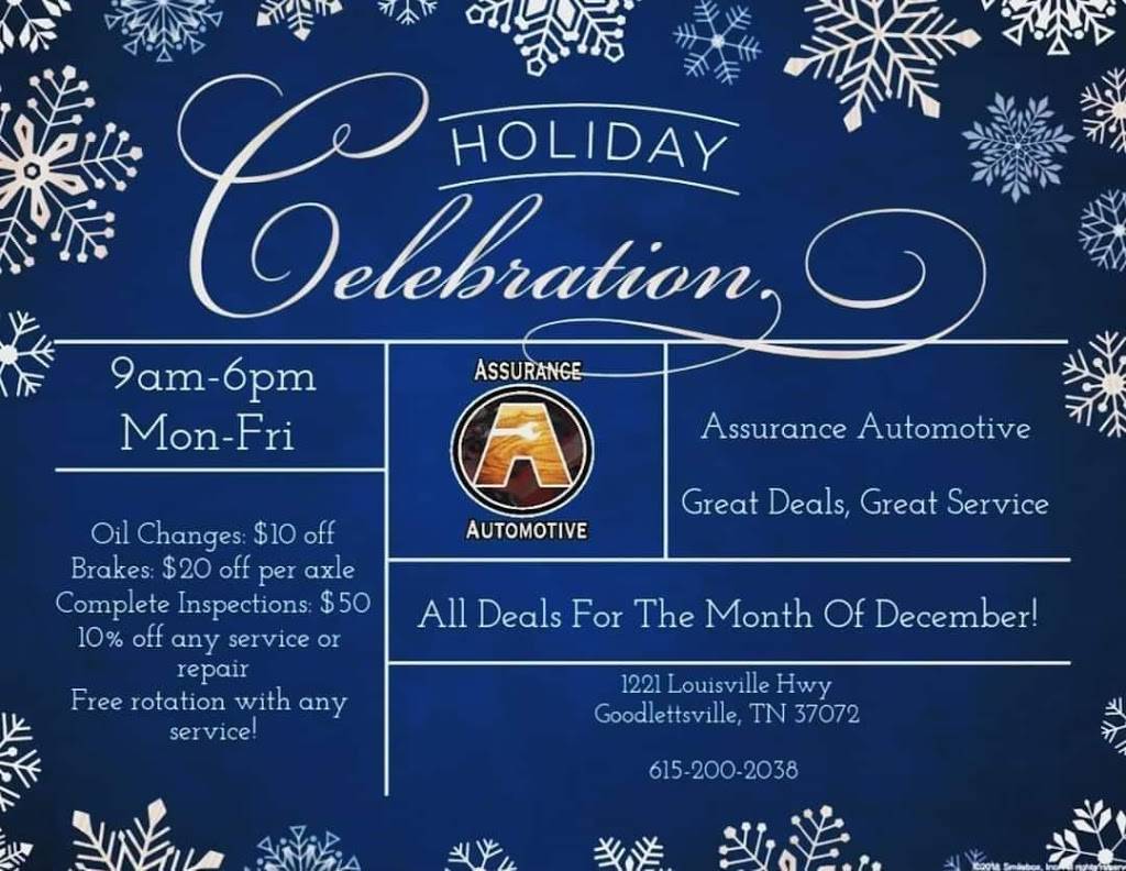 Assurance Automotive | 1221 Louisville Hwy #B, Goodlettsville, TN 37072, USA | Phone: (615) 200-2038