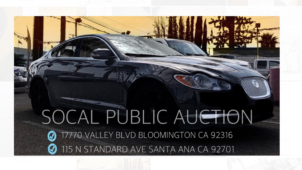 SoCal Public Auctioneers | 17770 Valley Blvd, Bloomington, CA 92316, USA | Phone: (909) 237-3500