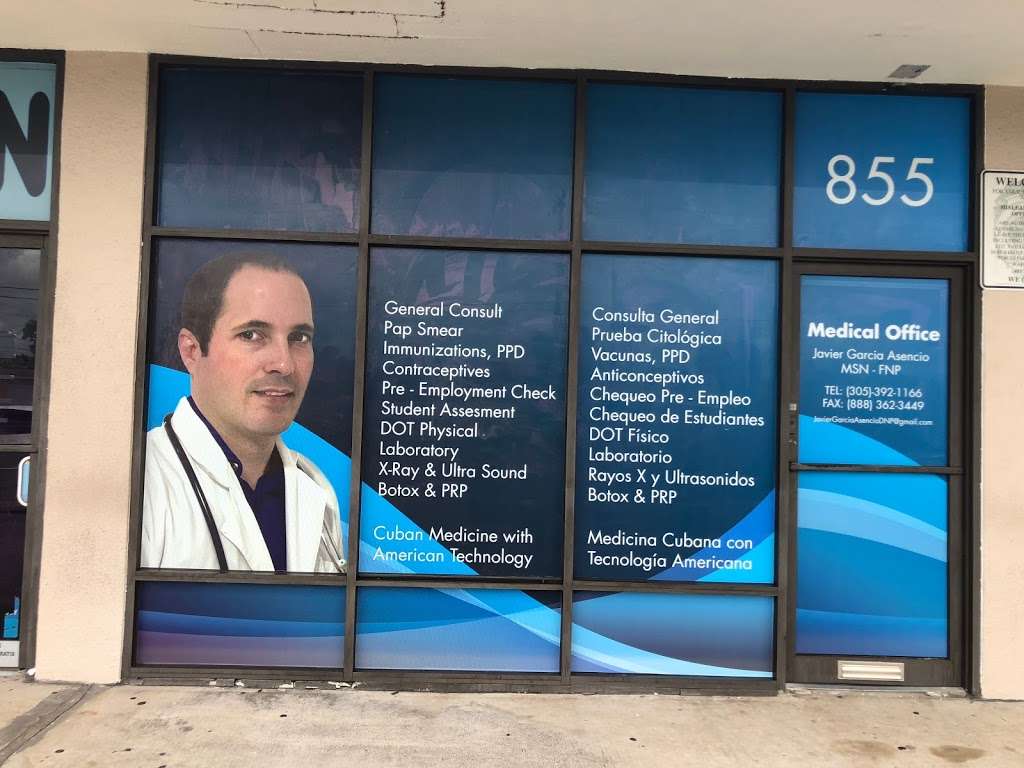 Javier García , DNP Medical Office | 855 E 10th Ave, Hialeah, FL 33010, USA | Phone: (305) 392-1166