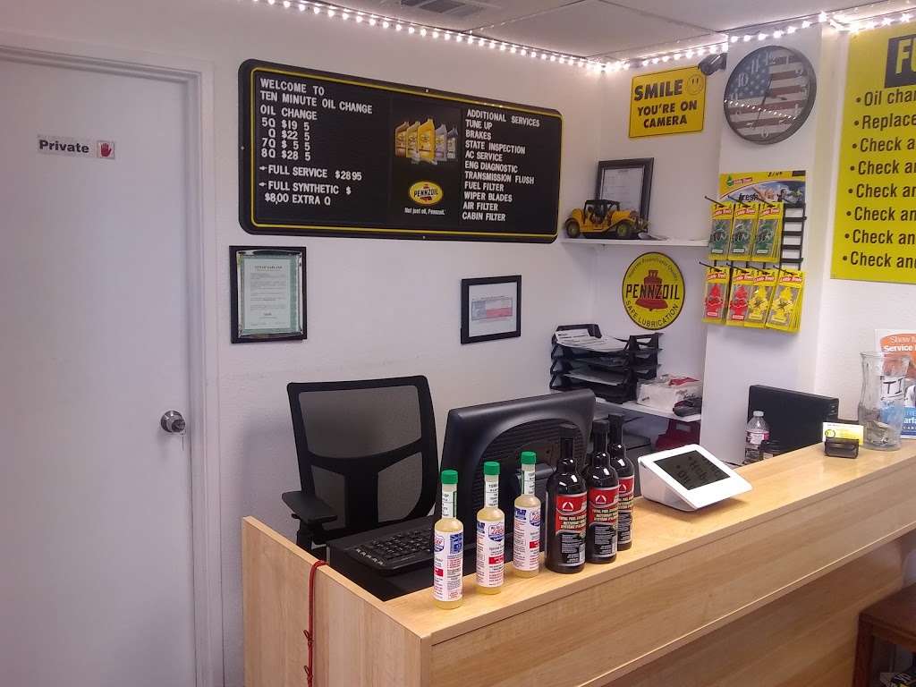 10 minute oil change | 2945 N Garland Ave, Garland, TX 75040, USA | Phone: (972) 530-9200