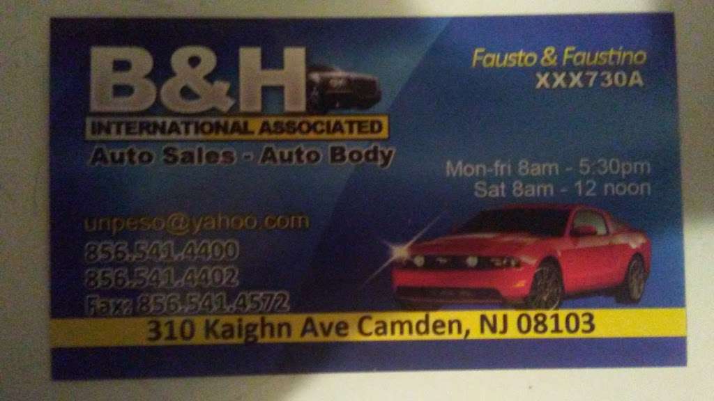 B&H International Association | 310 Kaighn Ave, Camden, NJ 08103, USA | Phone: (856) 541-4400