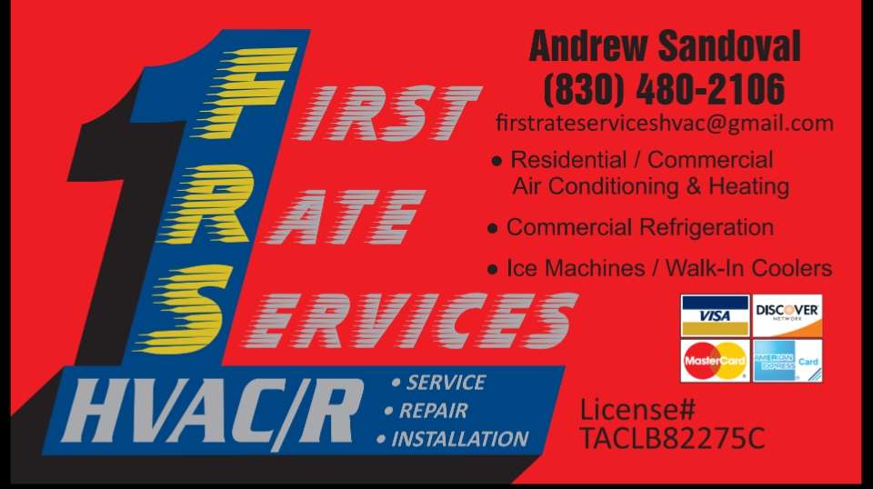 First Rate Services Air Conditioning Heating Refrigeration | 1914 Lee Hall St, San Antonio, TX 78201, USA | Phone: (830) 480-2106