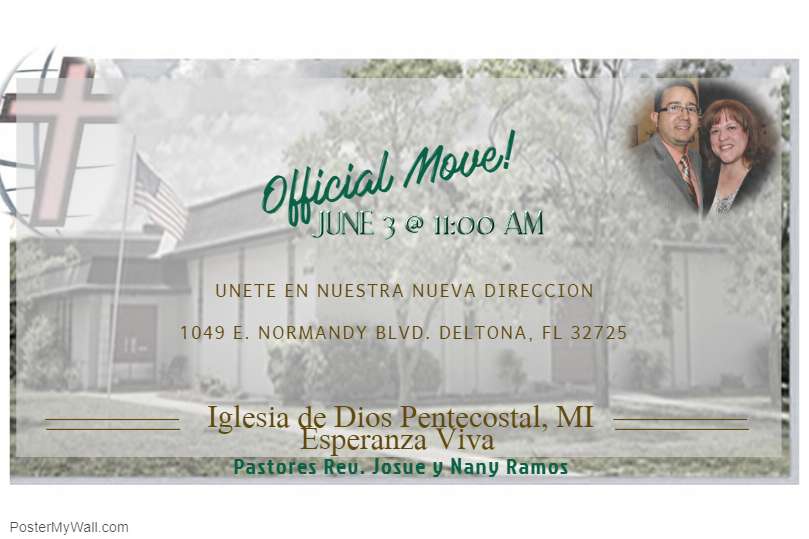 Iglesia de Dios Pentecostal, MI Esperanza Viva | 1049 E Normandy Blvd, Deltona, FL 32725, USA | Phone: (386) 216-8390