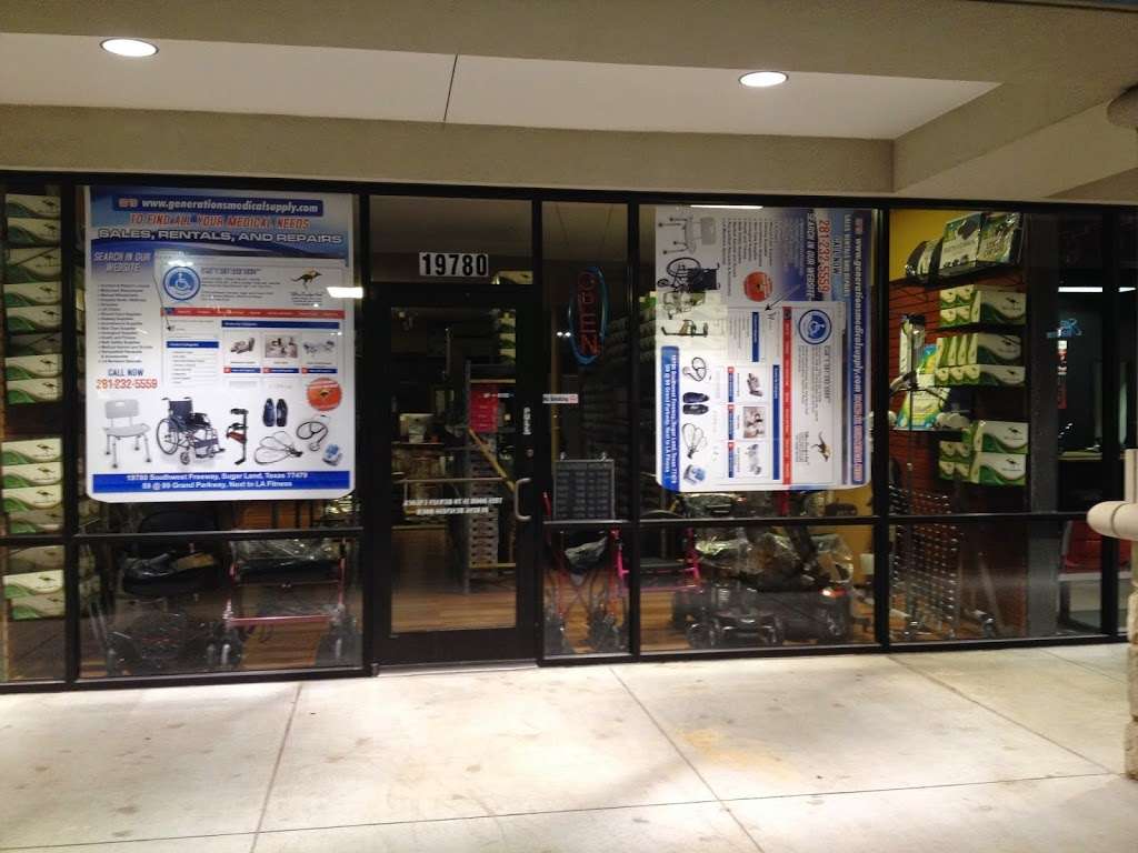 Houston Generations Medical Supply & Equipment | 19780 Southwest Fwy, Sugar Land, TX 77479, USA | Phone: (281) 232-5559