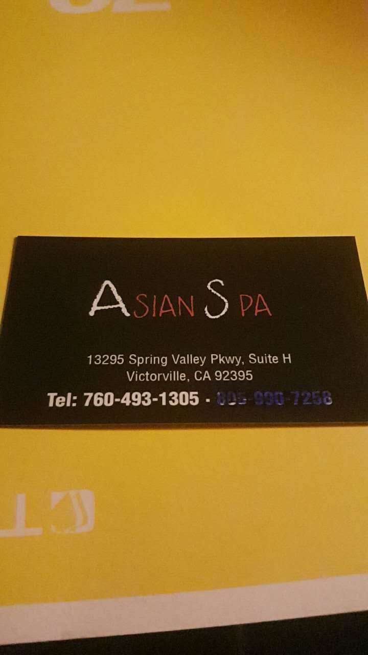 Asian Spa | 13295 Spring Valley Pkwy h, Victorville, CA 92395, USA | Phone: (760) 493-1305