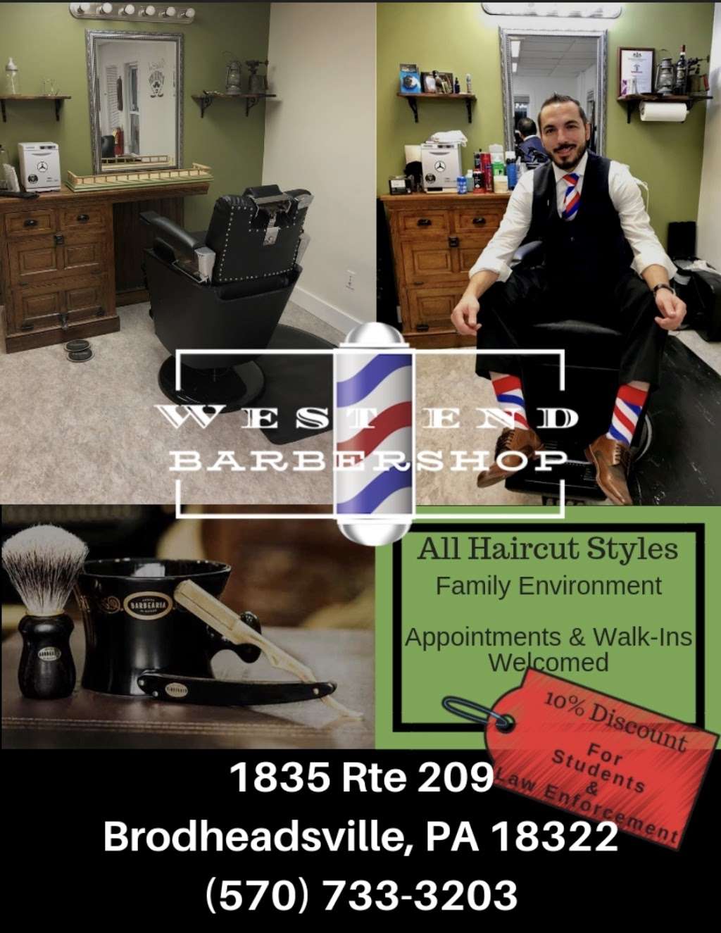 West End Barbershop | 1835 US-209, Brodheadsville, PA 18322 | Phone: (570) 733-3203