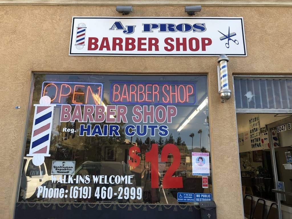 A J Pros Barber Shop | 8047 La Mesa Blvd B, La Mesa, CA 91942, USA | Phone: (619) 460-2999