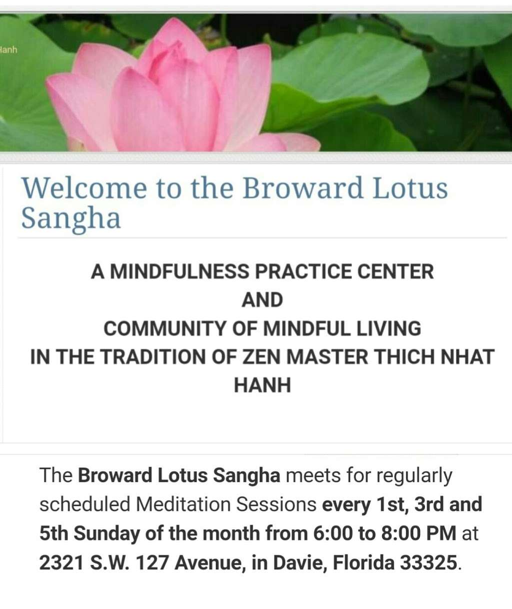 Broward Lotus Sangha | 2321 SW 127th Ave, Davie, FL 33325, USA