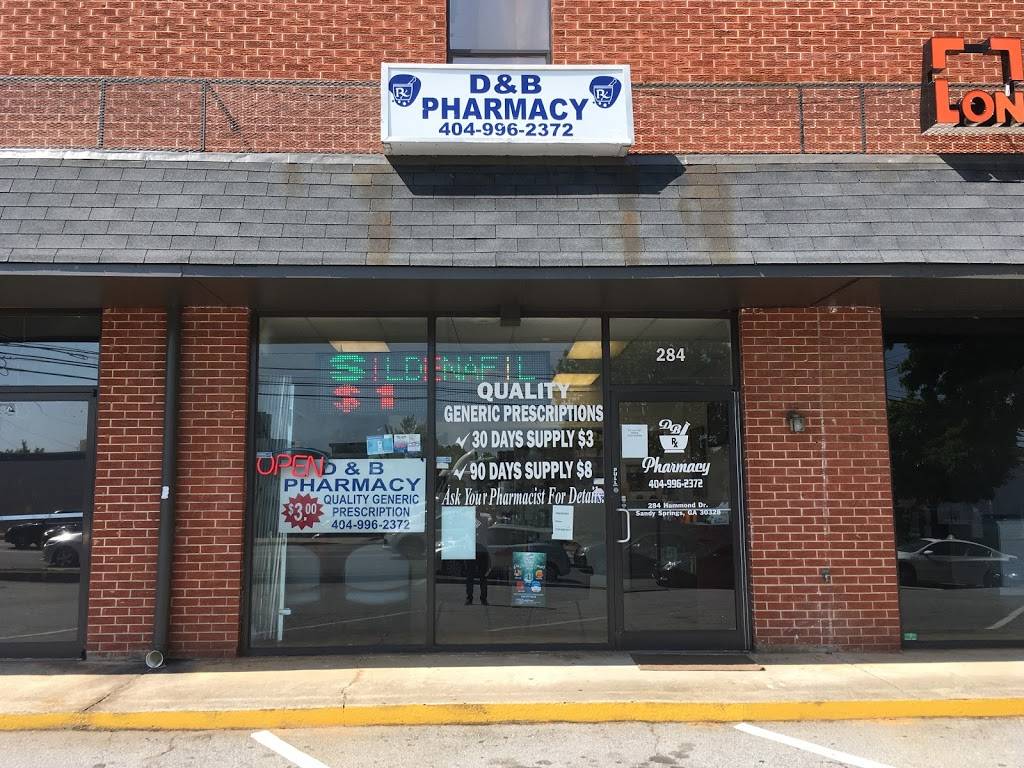 D & B Pharmacy | 284 Hammond Dr #5010, Sandy Springs, GA 30328, USA | Phone: (404) 996-2372