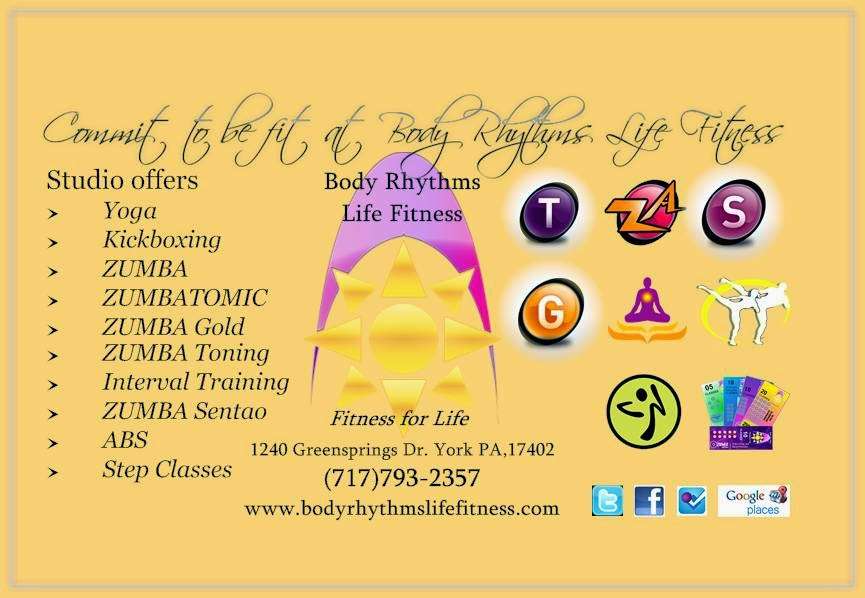 Body Rhythms Life Fitness™ | 1240 Greensprings Dr, York, PA 17402, USA | Phone: (717) 793-2357