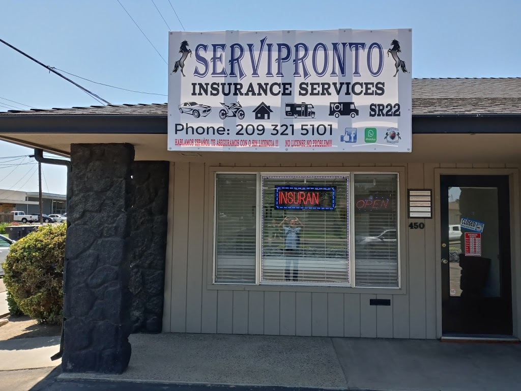 SERVIPRONTO INSURANCE and Dmv Vehicle Registration Services | 450 E Center St, Manteca, CA 95336, USA | Phone: (209) 321-5101