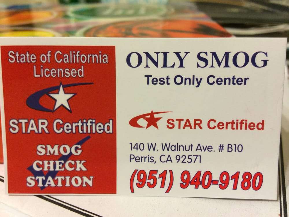 Only Smog Test Center | 140 W Walnut Ave Suite B10, Perris, CA 92571, USA | Phone: (951) 940-9180