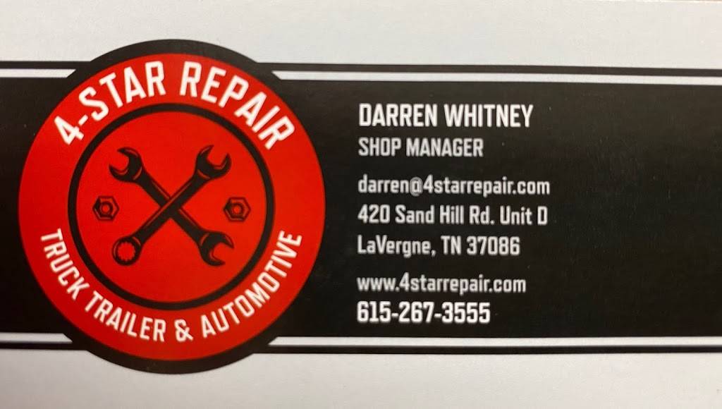 4-Star Repair - Truck, Trailer & Automotive Repair | 420 Sand Hill Rd, La Vergne, TN 37086, USA | Phone: (615) 267-3555