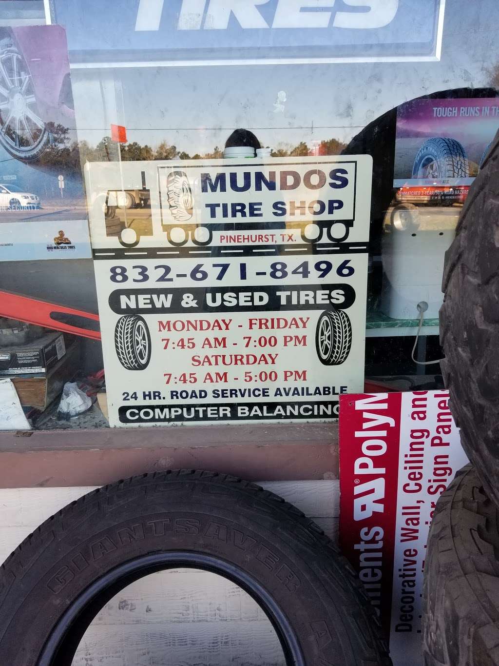 Mundos tire shop | 35307 TX-249, Pinehurst, TX 77362, USA | Phone: (832) 671-8496