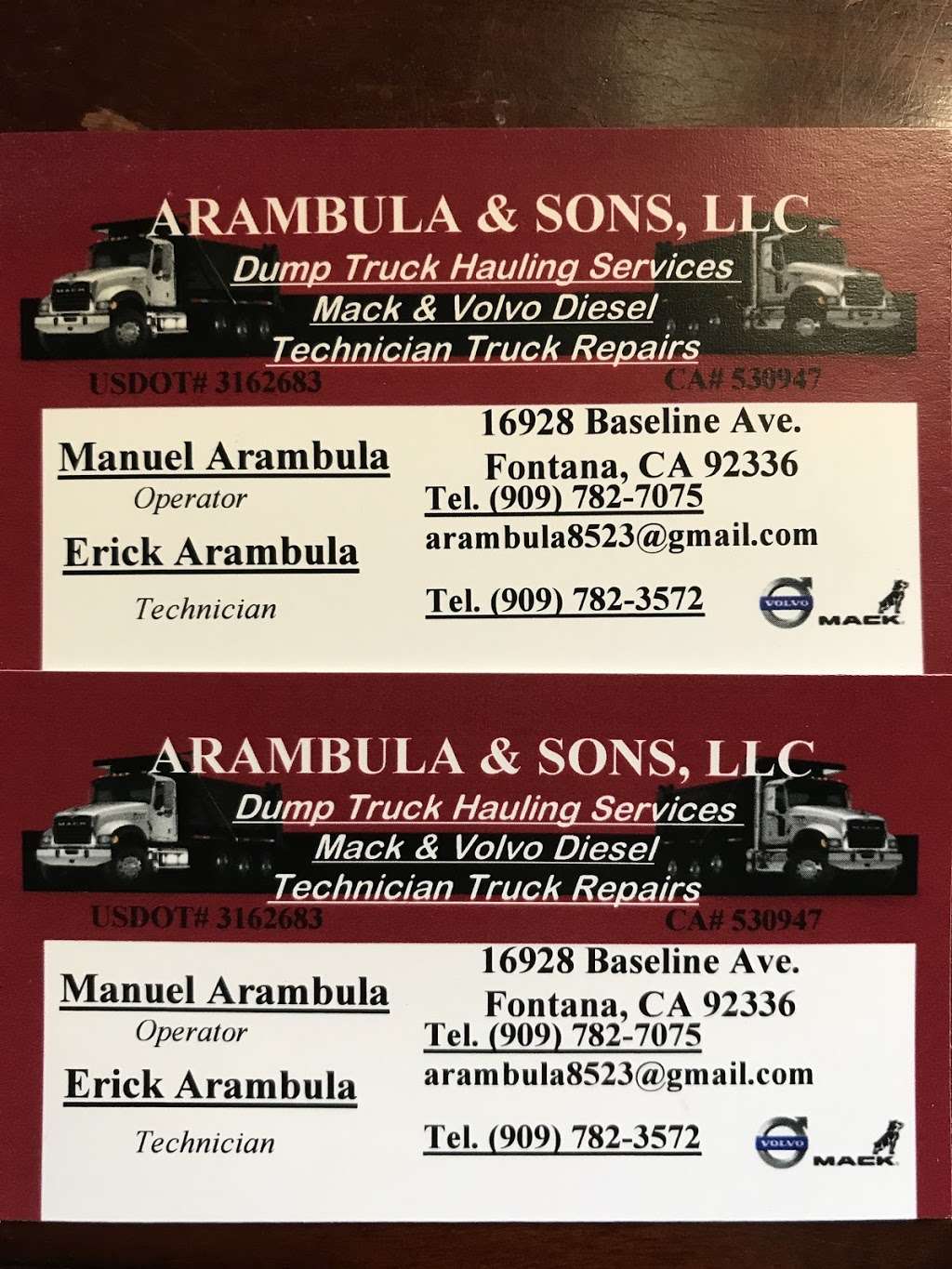 Arambula & Sons, LLC | 16928 Baseline Ave, Fontana, CA 92336, USA | Phone: (909) 782-7075