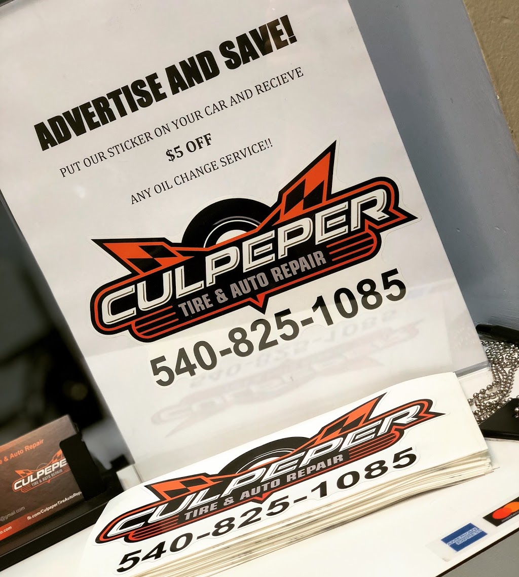 Culpeper Tire and Auto Repair LLC | 16156 Rogers Rd, Culpeper, VA 22701, USA | Phone: (540) 825-1085