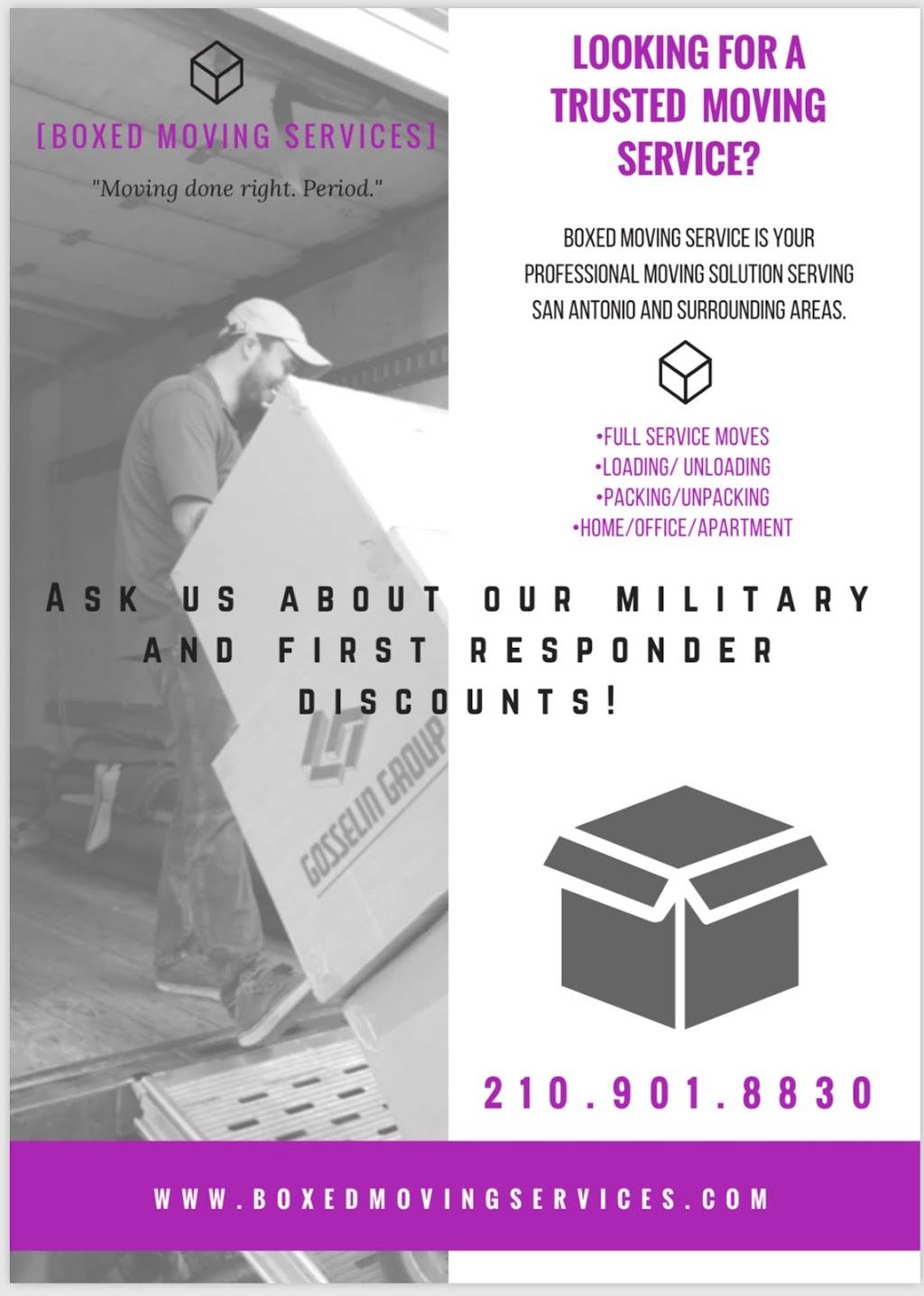 Boxed Moving Services | 12130 Wisdom Rd, Atascosa, TX 78002 | Phone: (210) 901-8830