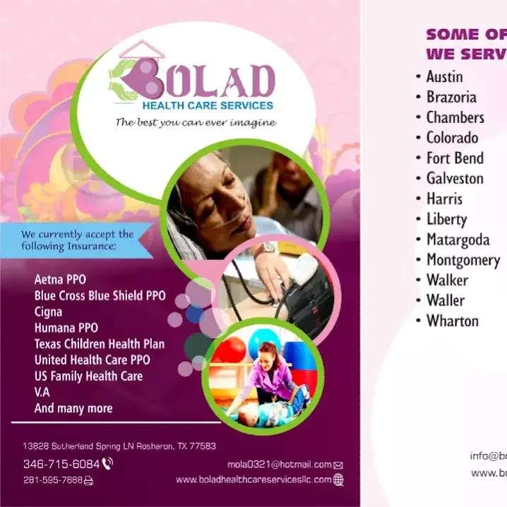 Bolad Healthcare Services LLC | 13828 Sutherland Spring Ln, Rosharon, TX 77583, USA | Phone: (346) 715-6084