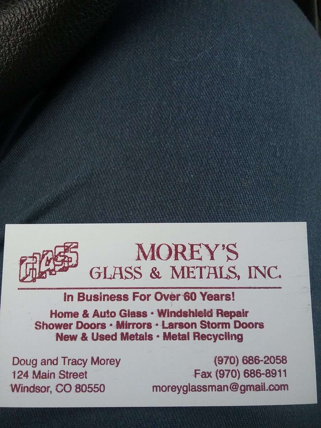 Moreys Glass & Metals Inc | 124 Main St, Windsor, CO 80550, USA | Phone: (970) 686-2058