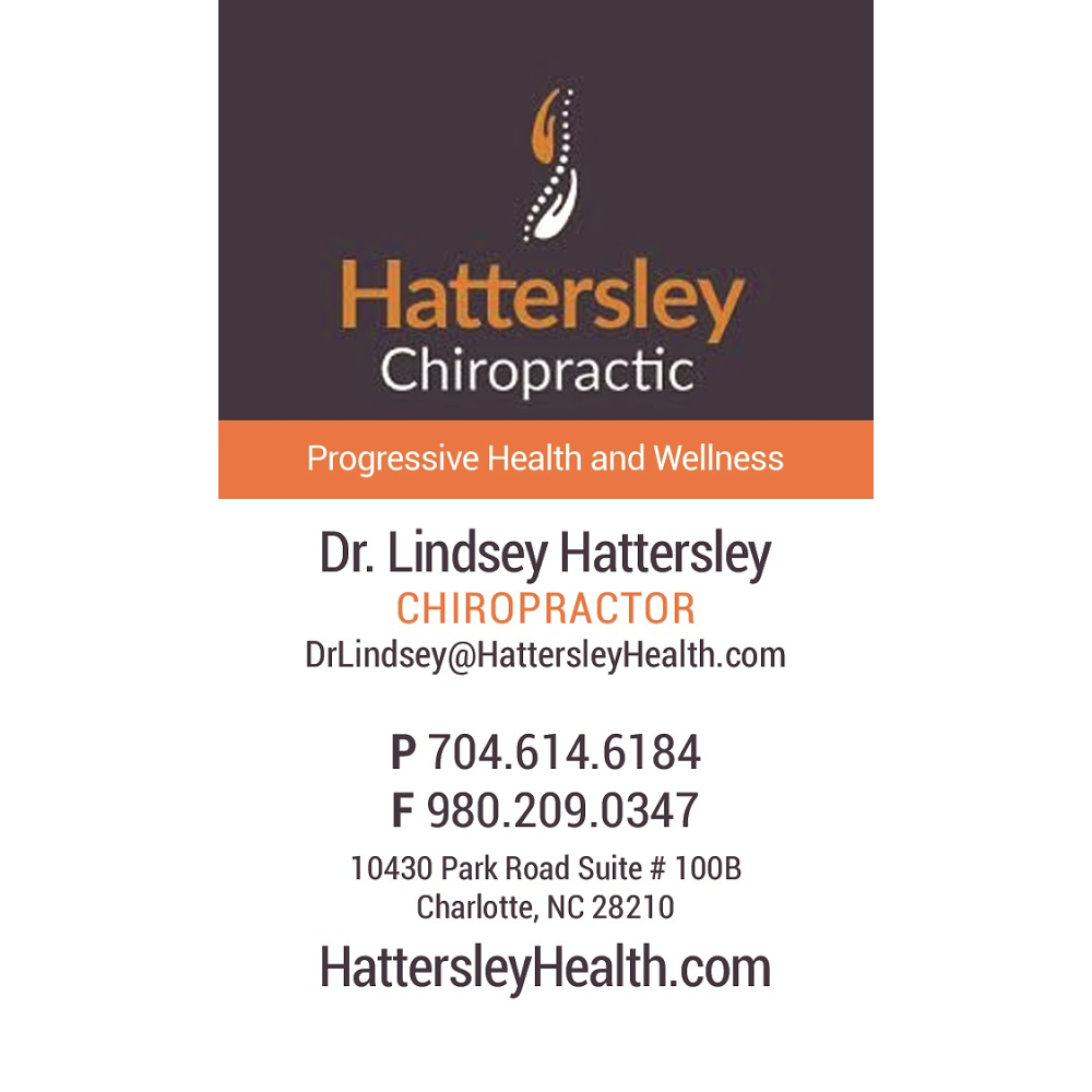 Hattersley Chiropractic Clinic | 10430 Park Rd #100b, Charlotte, NC 28210, USA | Phone: (704) 614-6184