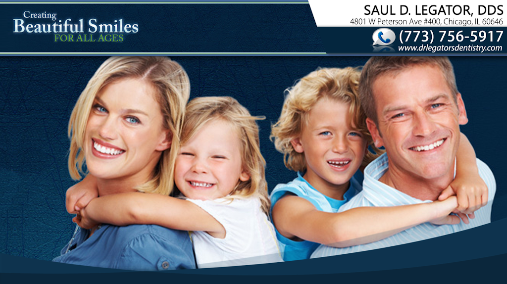 Saul D. Legator, DDS | 4801 W Peterson Ave #400, Chicago, IL 60646, USA | Phone: (773) 756-5917